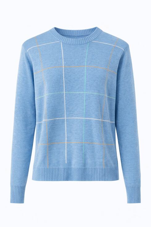 Par Four Other - Par Four Golf Sweater Mens Size M Blue Wool Blend Sport Preppy Pullover Crew